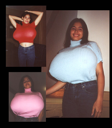 Boey is the plumper of the party, with a whopping 24-inch waist. But she's also got a whopping 66-inch bust...